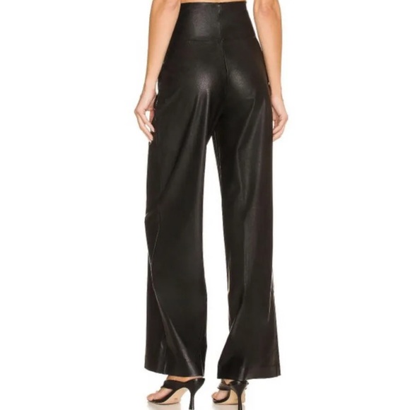 NWT Commando Faux Leather Wide Leg Pant - SLG66 - Black - Small - Picture 2 of 12